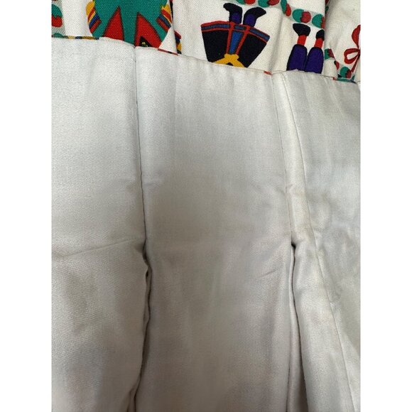 Vintage Handmade Scandinavian Folk Art Curtains 2 Pleated Panels 26"x33" Retro - Picture 9 of 10